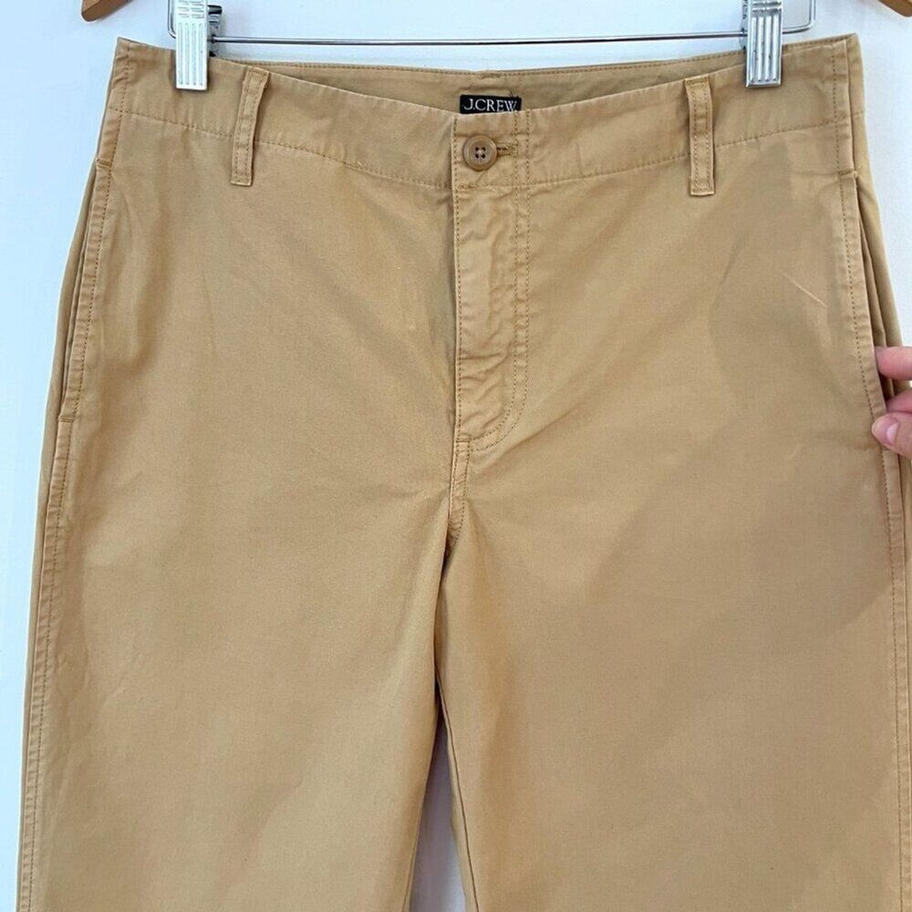J.Crew Straight Leg Chino Pants Tan Neutral Minimalist Cotton Womens Sz 27 - Picture 4 of 12